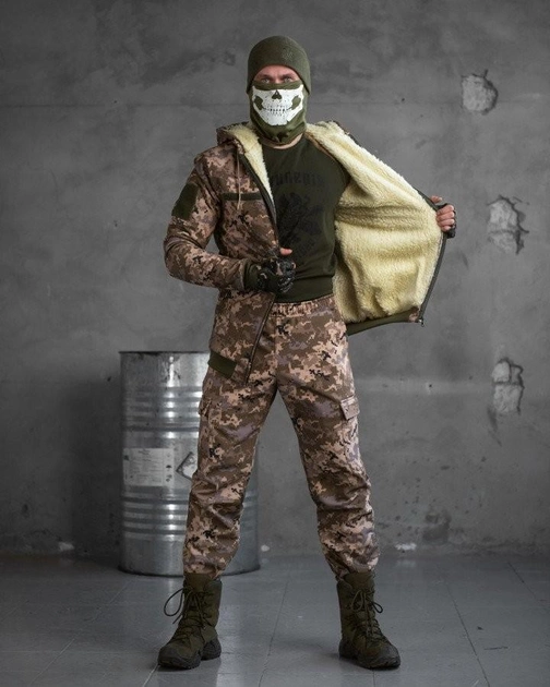 Тактический зимний теплый военный комплект KH/-13 ( Куртка + Штаны ), Камуфляж: Пиксель, Размер: XXL - изображение 1
