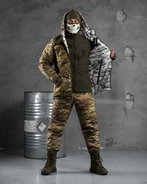 Тактический зимний теплый военный комплект Wolfware ( Куртка + Штаны ), Камуфляж: Мультикам, Размер: XL - изображение 2