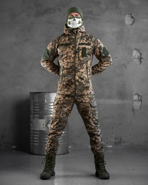 Тактичний зимовий теплий військовий комплект Masterka ( Куртка + Штани ), Камуфляж: Піксель, Розмір: XXL - зображення 1