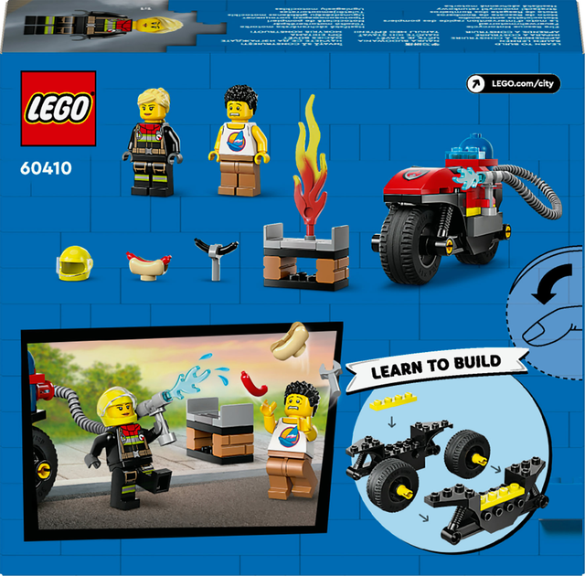 Конструктор LEGO City Пожежний рятувальний мотоцикл 57 деталей (60410) - зображення 2