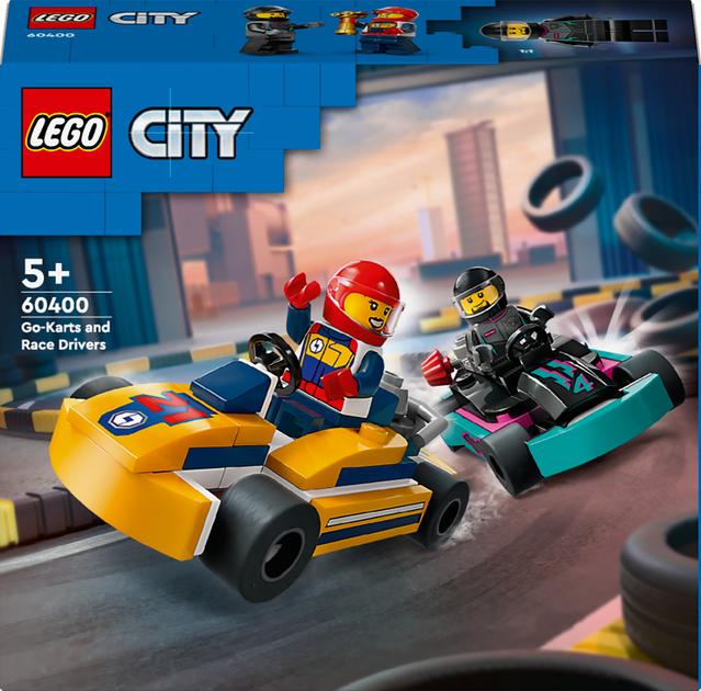 Конструктор LEGO City Картинг і гонщики 99 деталей (60400) - зображення 1