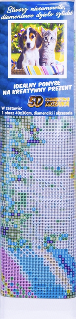 Zestaw do haftu diamentowego Norimpex Pies i kot 40 x 30 cm (5902444052704) - obraz 2
