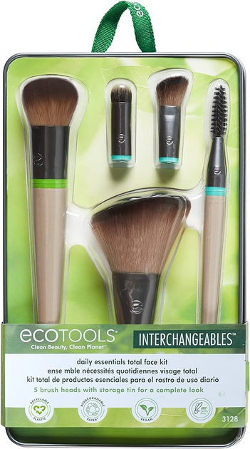 Набір пензлів для макіяжу EcoTools Daily Essentials Total Face Fit 5 шт (79625031287) - зображення 1