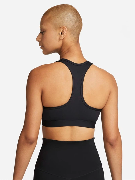 Спортивний топ для фітнесу жіночий Nike W Nk Swsh Med Spt Bra DX6821-010 S Чорний (196608850670) - зображення 2