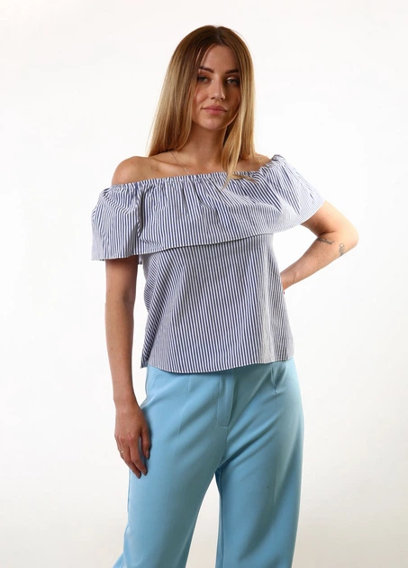 Топ жіночий inDresser XS Блакитний (IN-FЛ0009б-Blue) - Фото 1 Топ жіночий inDresser XS Блакитний (IN-FЛ0009б-Blue) - изображение 1