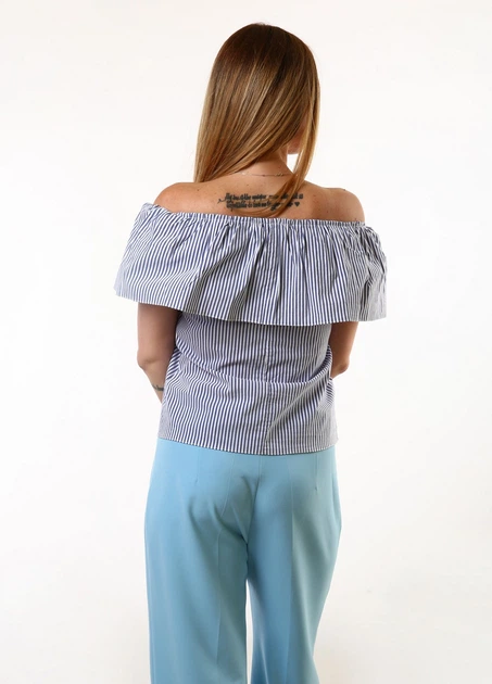 Топ жіночий inDresser XS Блакитний (IN-FЛ0009б-Blue) - Фото 2 Топ жіночий inDresser XS Блакитний (IN-FЛ0009б-Blue) - изображение 2