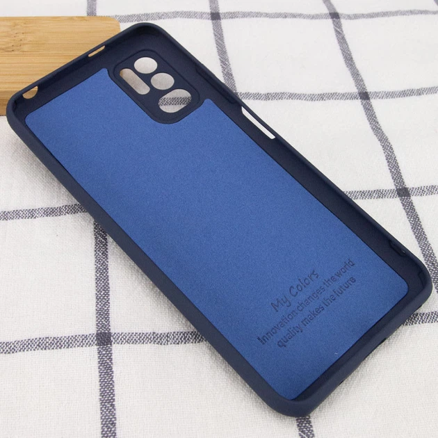 Чохол Silicone Cover My Color Full Camera (A) для Xiaomi Poco M3 Pro Синій / Midnight blue - зображення 3