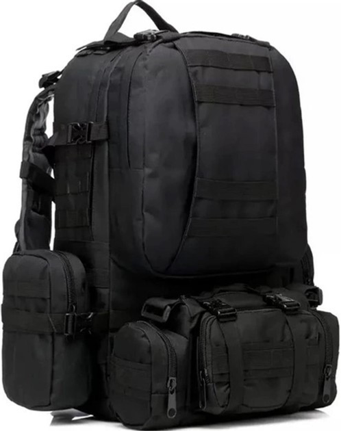 Тактический походный рюкзак на 56 л D3-GGL-404 Черный - изображение 2