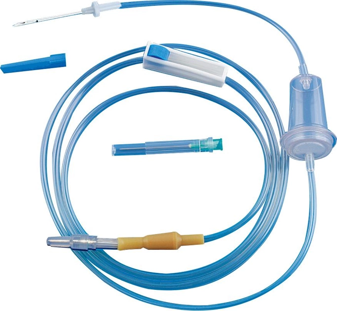 Пристрій для вливання інфузійних розчинів Гемопласт стерильний ВКР з металевою голкою до ємності Луєр-Лок 90 шт (23964) - зображення 1