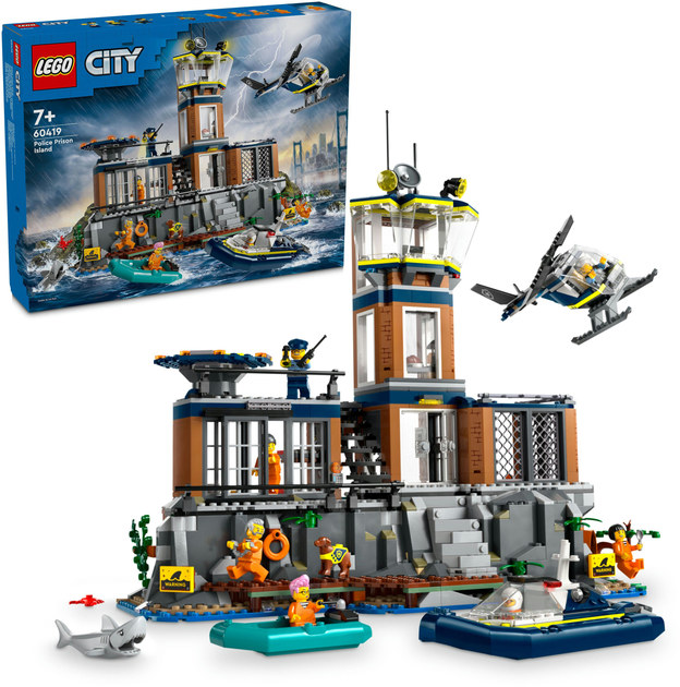 Zestaw klocków LEGO City Policja z Więziennej Wyspy 980 elementów (60419) - obraz 3