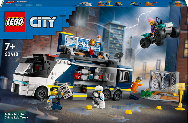 Zestaw klocków Lego City Policyjna ciężarówka z laboratorium kryminalnym 674 części (60418) - obraz 1
