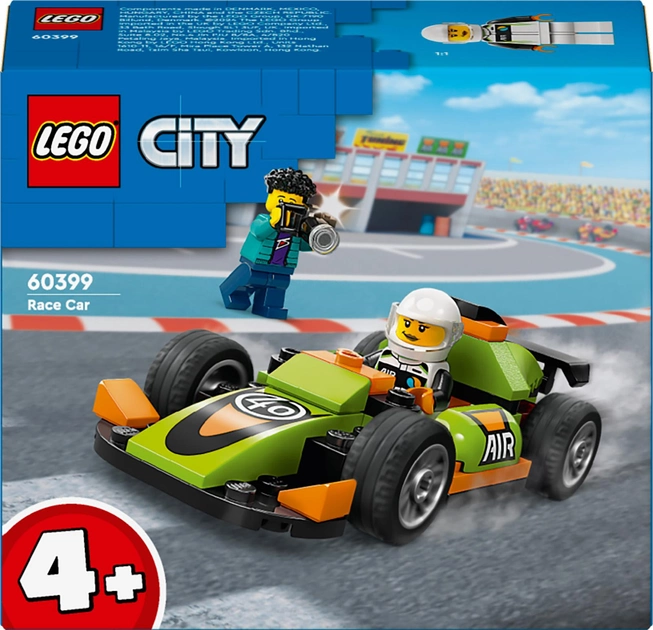 Zestaw klocków Lego City Zielony samochód wyścigowy 56 części (60399) - obraz 1