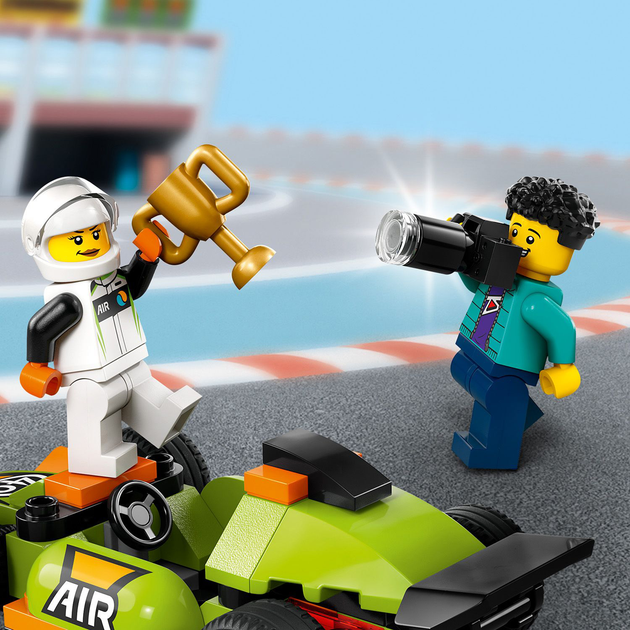 Zestaw klocków LEGO City Zielony samochód wyścigowy 56 elementów (60399) - obraz 7
