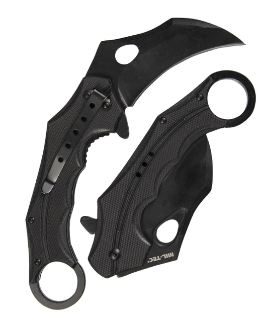 Ніж Mil-Tec Кіготь Карамбіт Чорний EINHANDMESSER G10 KARAMBIT SCHWARZ (15301402) - изображение 1