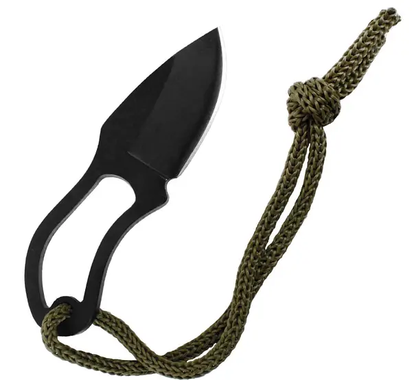 Ніж тактичний Mil-Tec На ланцюжку 9см Чорний NECK KNIFE M.KETTE 9CM (15398100) - изображение 3