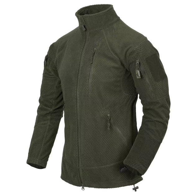 Куртка тактична Helikon-Tex Флісова на замку S Олива ALPHA TACTICAL JACKET - GRID FLEECE S Olive Green (BL-ALT-FG-02-B03-S) - зображення 1