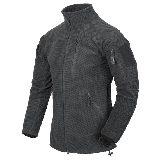 Куртка тактична Helikon-Tex Флісова на замку L Сіра ALPHA TACTICAL JACKET - GRID FLEECE L SHADOW GREY (BL-ALT-FG-35-B05-L) - изображение 1