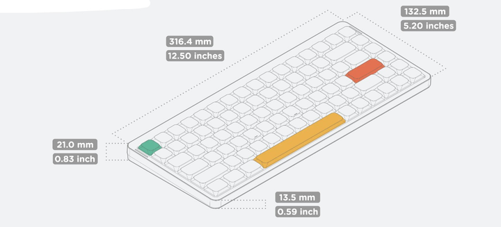 Беспроводная механическая клавиатура NuPhy Air75 V2 / Aloe switch (linear, 37g) / Color - Basalt Black / Hot-Swappable, RGB, ANSI US - изображение 9