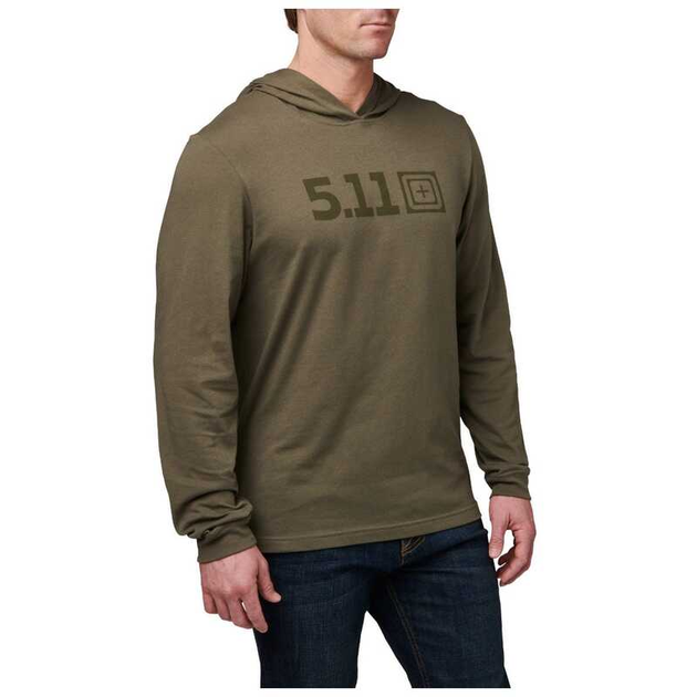 Футболка с длинным рукавом 5.11 HOODED LONG SLEEVE TEE 76165 X-Large, Ranger Green - изображение 2