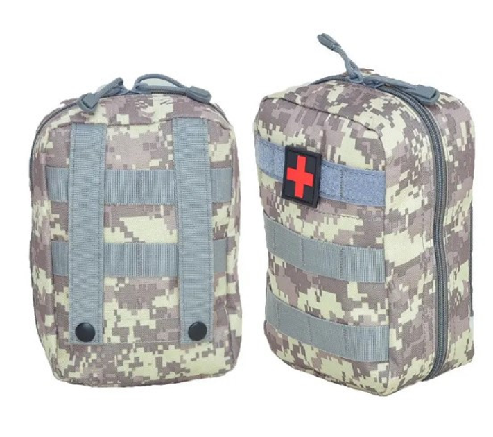 Тактическая медицинская сумка под аптечку Серый пиксель А883 - изображение 1