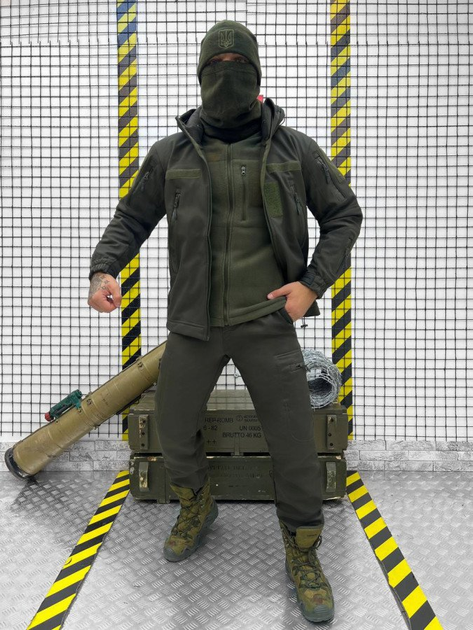 Тактичний костюм олива SoftShell софтшел XL - зображення 1