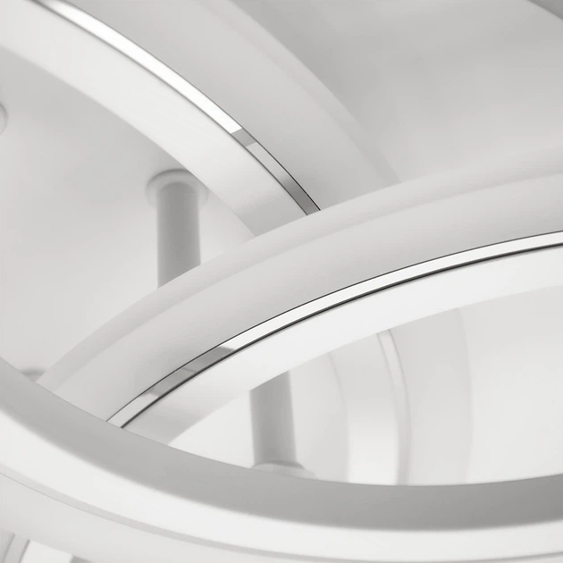 Люстра светодиодная потолочная LUMINARIA SONNE 90W 4R 590/525 WHITE/CHROME 220V IP20, LED светильник с пультом ДУ - изображение 7