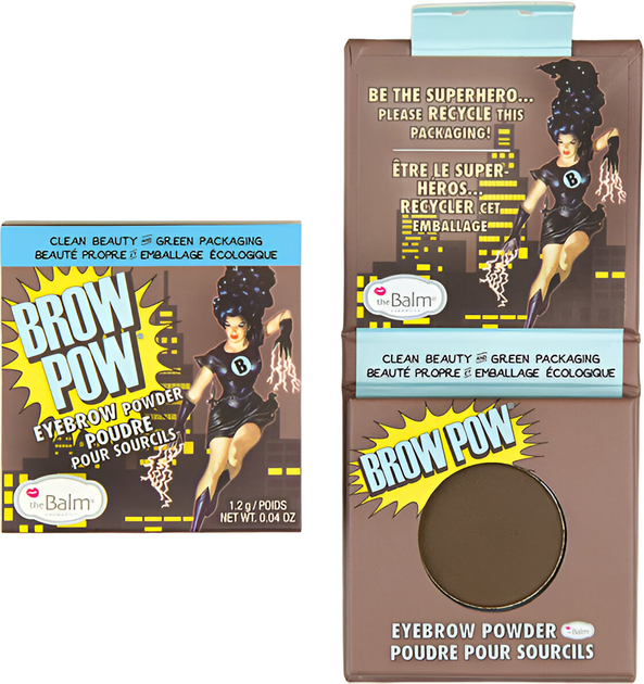 Пудра для брів TheBalm Brow Pow Eyebrow Powder Dark Brown 1.2 г (681619816987) - зображення 1