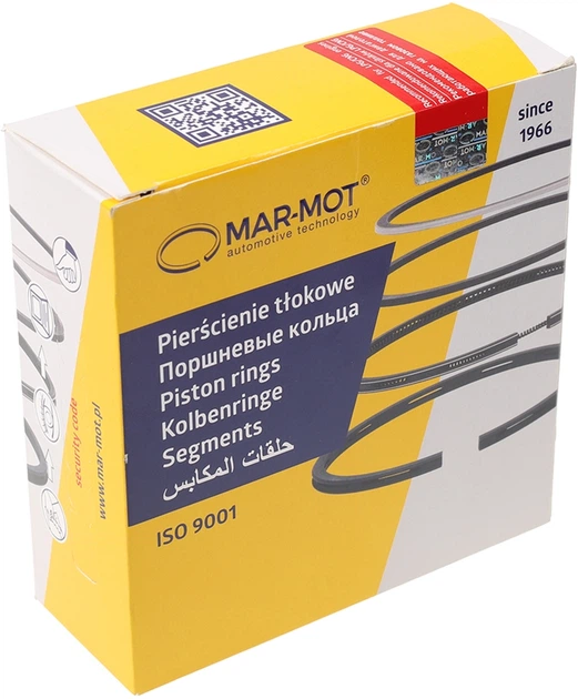 Кільця поршневі Mar-Mot ГАЗ 3302, УАЗ (100.00) м/к, 3 кан кат. номер ...