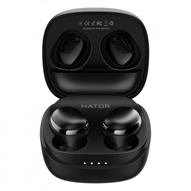 Навушники Hator Hyrerpunk Truedots SyncHUB Black (HTA411) - Фото 1 Навушники Hator Hyrerpunk Truedots SyncHUB Black (HTA411) - зображення 1