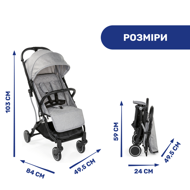 Прогулочная коляска Chicco Trolley Me Серая (79865.28) - изображение 5