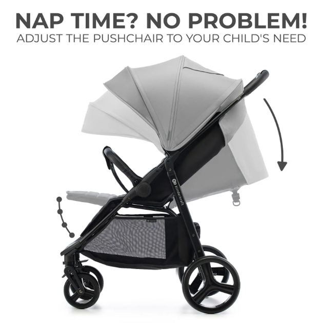 Прогулянковий візочок Kinderkraft Rine Moonlight Grey (KSRINE00GRY0000) - Фото 6 Прогулянковий візочок Kinderkraft Rine Moonlight Grey (KSRINE00GRY0000) - зображення 6