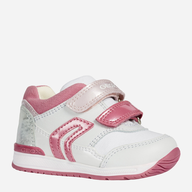 Дитячі кросівки для дівчинки Geox B840LA-08510-C0563 22 Білий/Рожевий (8058279803947) - зображення 2