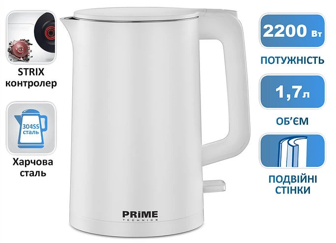 Электрочайник PRIME Technics PKP 1765 W - изображение 2