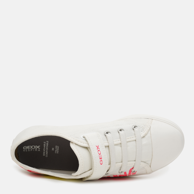 Trampki dziecięce dla dziewczynki na rzepy Geox J154NE-000AW-C1441 32 Białe (8054730975109) - obraz 5