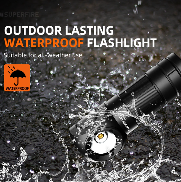 Ліхтар міні багатофункціональний акумуляторний TH03 SuperFire 460 Lumen IP43 - Фото 7 Ліхтар міні багатофункціональний акумуляторний TH03 SuperFire 460 Lumen IP43 - зображення 7