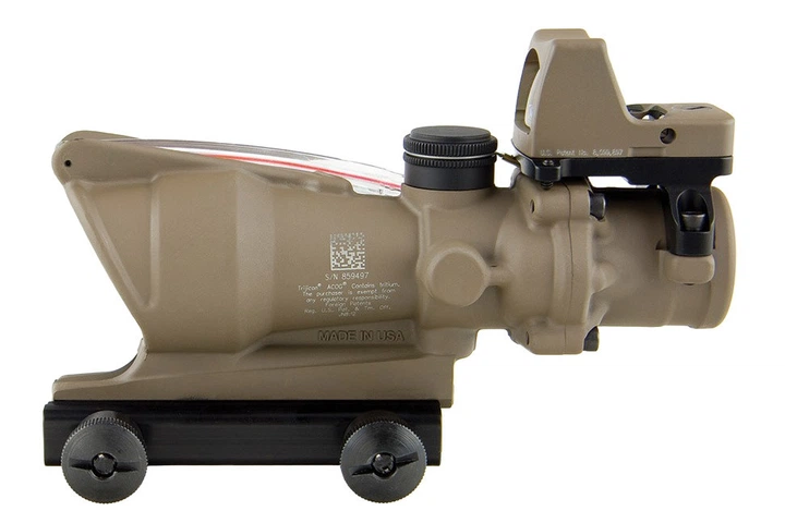 Прицел Trijicon ACOG 4x32 сетка .223 Red Chevron/RMR Type 2 3.25 MOA FDE (719307312005) - изображение 5