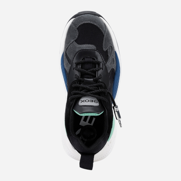 Підліткові шкіряні кросівки для хлопчика Geox T94BUA-02214-C0016 38 Чорні (8054730315707) - зображення 4