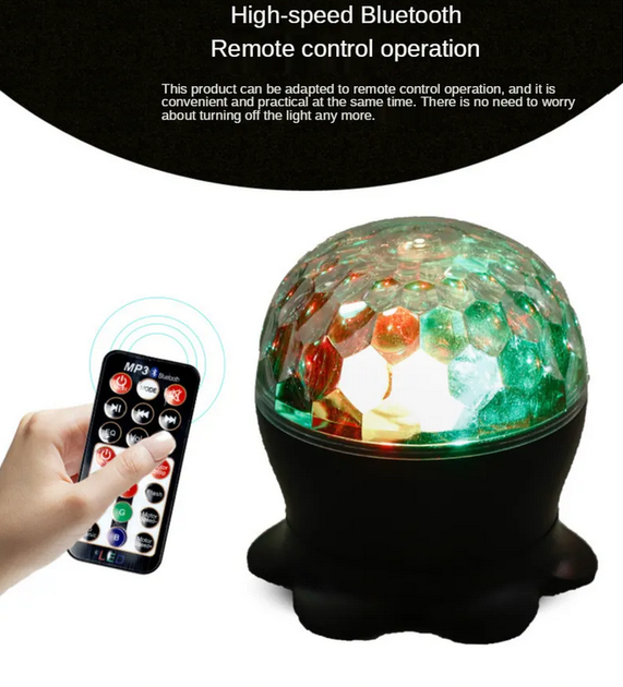 Колонка нічник-проектор Light Party SY-668 з Bluetooth та USB, SD, FM ABS-пластик - зображення 6