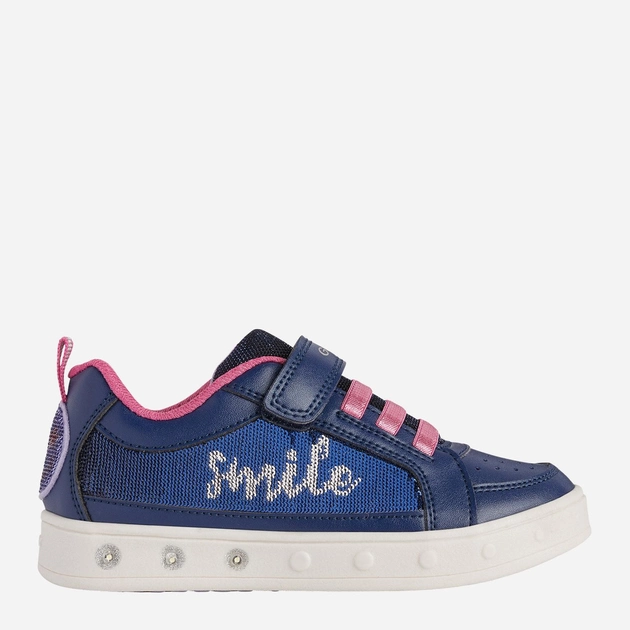 Buty sportowe dziecięce dla dziewczynki na rzepy Geox J258WF-0BCAT-C4268 26 Niebieskie (8050036551207) - obraz 1