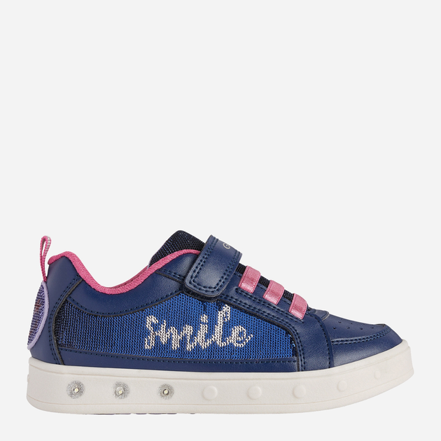 Buty sportowe dziecięce dla dziewczynki na rzepy Geox J258WF-0BCAT-C4268 27 Niebieskie (8050036551214) - obraz 1