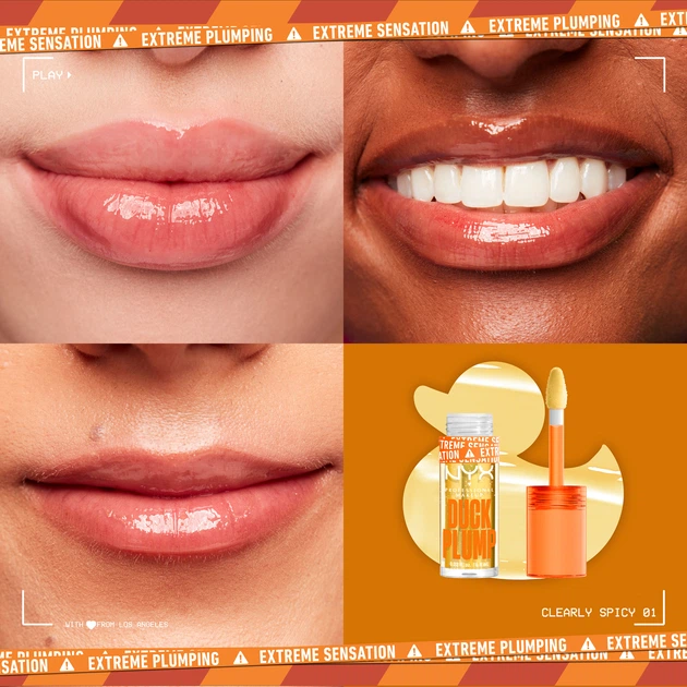 Высокопигментированный блеск-плампер для губ NYX Professional Makeup Duck Plump 01 Clearly Spicy 6.8 мл (800897250232) - Фото 4 Высокопигментированный блеск-плампер для губ NYX Professional Makeup Duck Plump 01 Clearly Spicy 6.8 мл (800897250232) - изображение 4