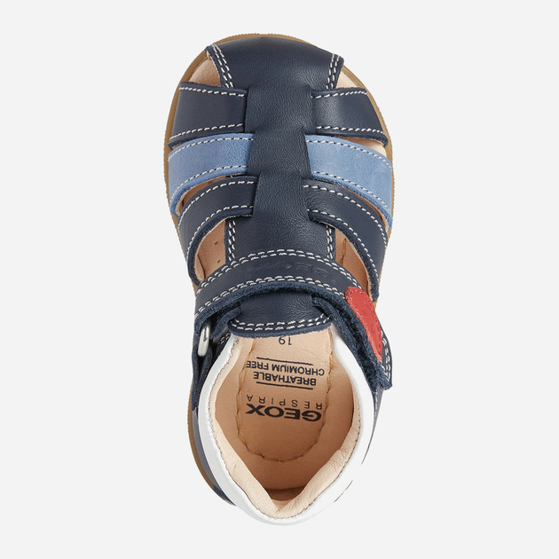 Sandały chłopięce skórzane Geox B254VA-00085-C4211 22 Niebieskie (8050036514783) - obraz 4