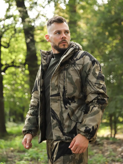 Костюм демисезонный мужской Undolini Горка Алова Камыш 54 р UND брюки куртка с капюшоном на замке защита от холода ветра и влаги для рыбалки охоты - изображение 2