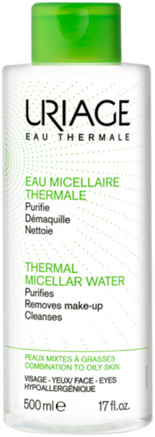 Міцелярна вода Uriage Thermal Micellar Water Combination To Oily Skin 500 мл (3661434003677) - зображення 1