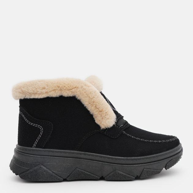 Акція на Жіночі зимові черевики низькі Dago Style М1702 37 24.2 см Чорні від Rozetka