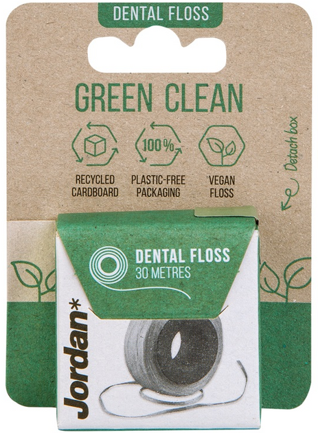 Nić dentystyczna Jordan Green Clean ekologiczna 30 m (7046110037171) - obraz 1