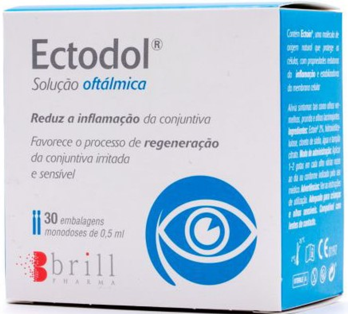 Krople do oczu Brill Pharma Ectodol Solucion Oftalmicas 30 szt (8470001854155) - obraz 1