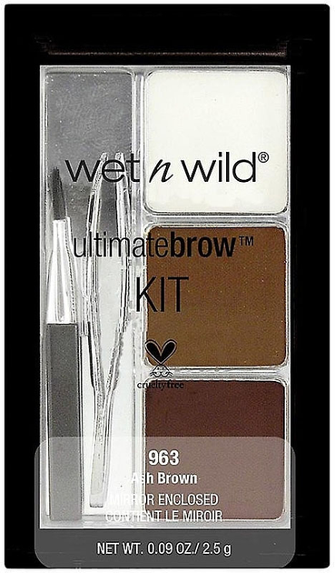 Cienie do brwi Wet N Wild Brow Kit Ash Brown 2.5 g (4049775596307) - obraz 1