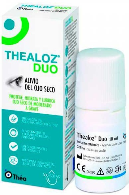 Капли для глаз Thea Thealoz Duo Dry Eye Relief 10 мл (8470001667014) - изображение 1