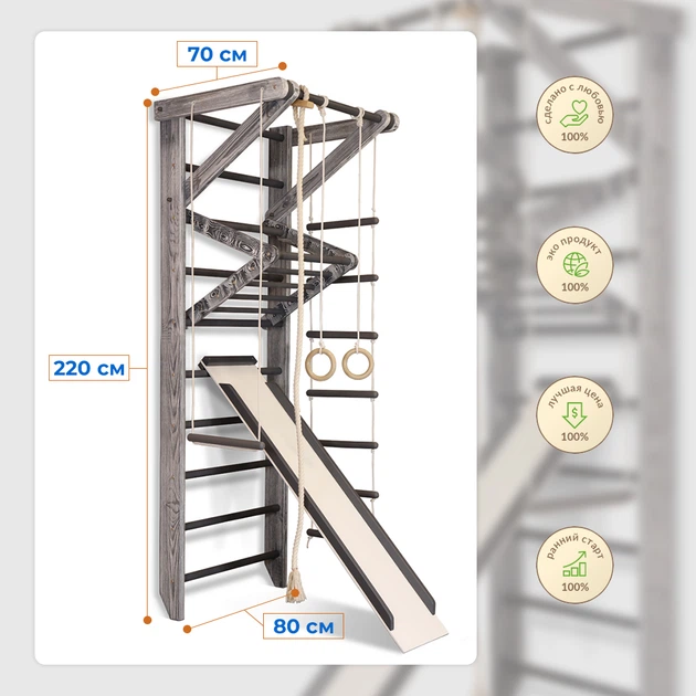 Спортивный уголок SportBaby Sport Loft 3-220 - изображение 5